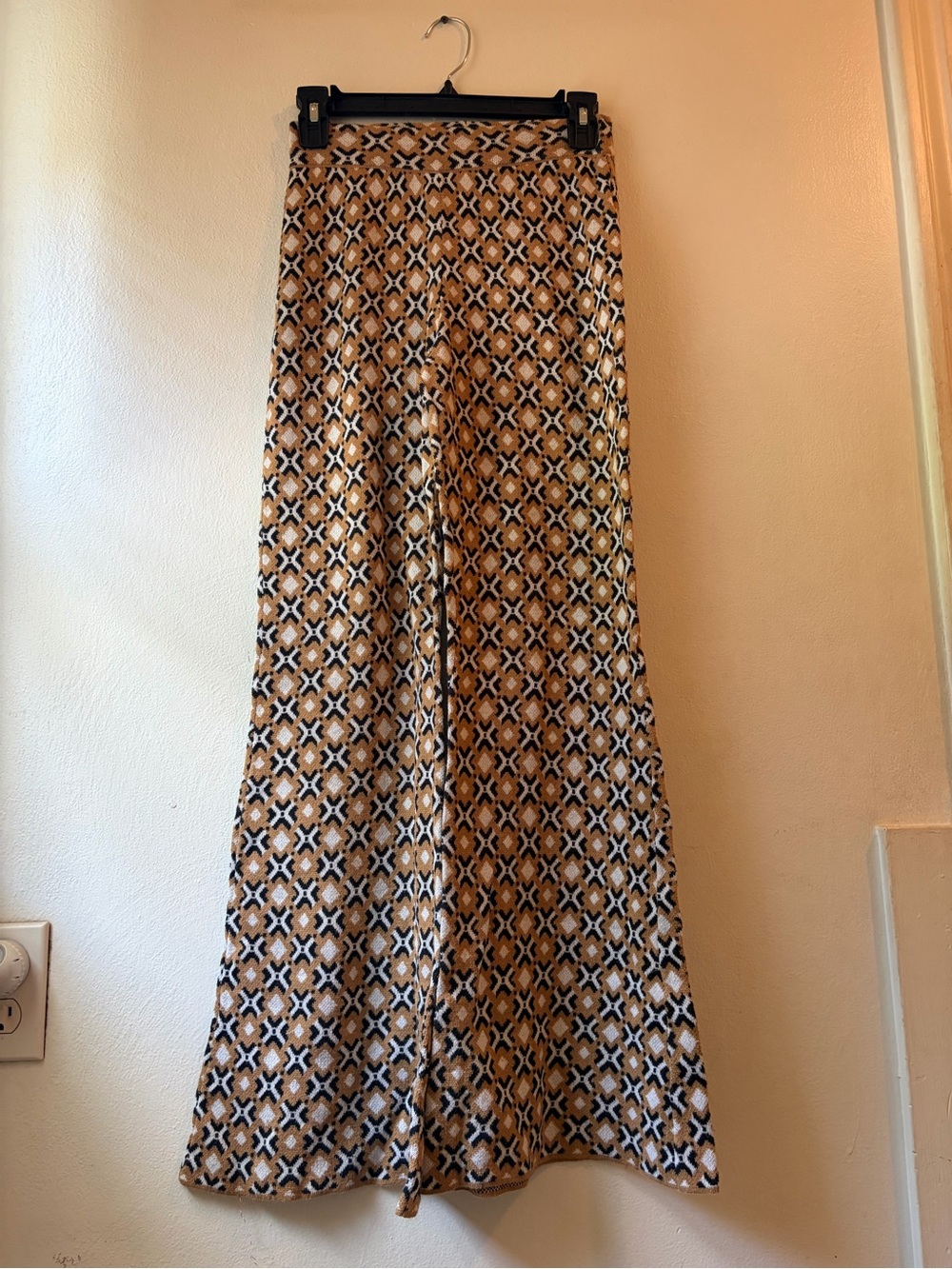 Diamond Patter Cotton Flare Pant